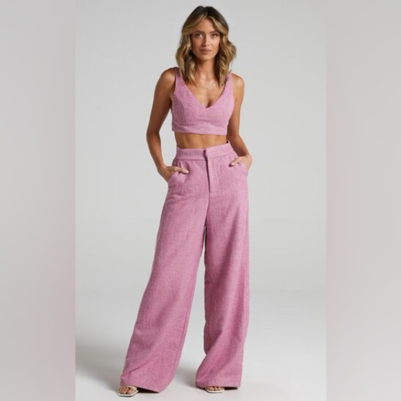 Showpo Adelaide Two Piece Set Pink US Size 4 - Picture 1 of 7